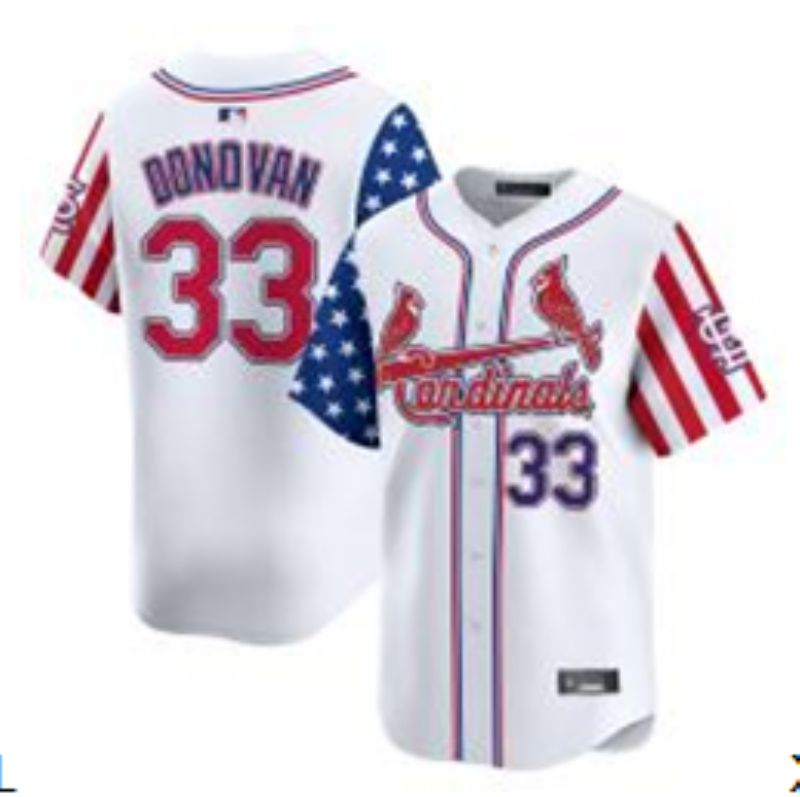 Men 2025 St.Louis Cardinals #33 Donovan White a generation of national flags Joint Name Nike MLB Jersey style 1->st.louis cardinals->MLB Jersey